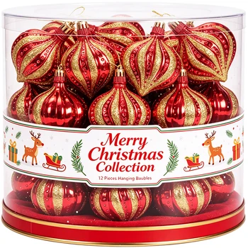 Weihnachtskugel-Sets Rote Christbaumkugeln DIY Heimdekoration Neujahrsparty-Anhänger Ornamente