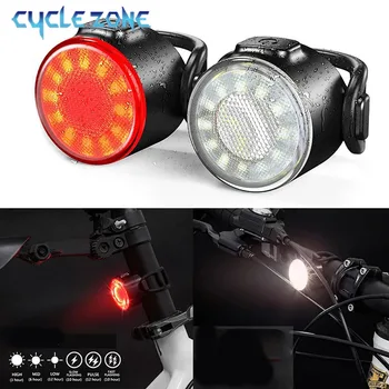 Wiederaufladbare Fahrrad Licht Mini Nacht Sicherheit Warnung Rücklicht Vorne Hinten Fahrrad Lampe LED