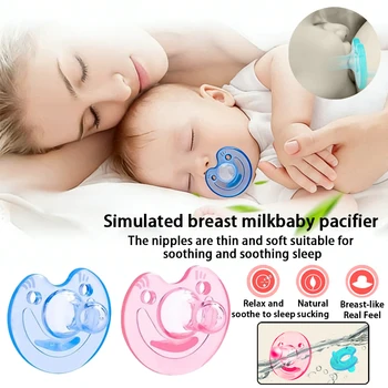 Vollsilikon-Babyschnuller zum Schlafen und Spielen für 0-1 Jahre alte Neugeborene, Daumenschnuller