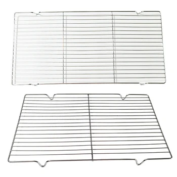 Edelstahl Matte Net Grid Form Rechteck Grill Grillen Mesh Net BBQ Werkzeuge Platz Grill Net Grill Herd teile