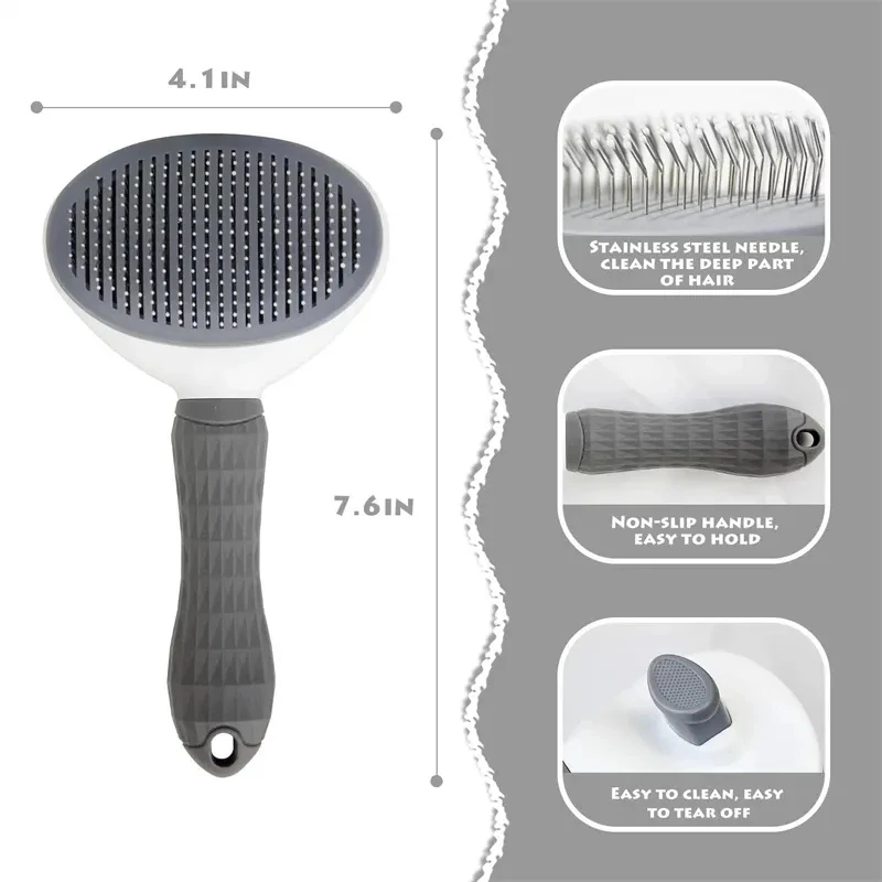 Selbstreinigende Pet Haar Entfernen Kamm Katze Slicker Pinsel – Bild 4