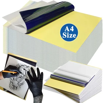 Tattoo Transfer Papier A4 Größe Carbon Thermische Schablone Papiere Tattoo Tracing Kopierer Papier für Drucker