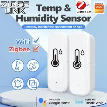 Angetrieben durch Tuya Thermometer Zigbee 3.0/Wifi Smart Temperatur- und Feuchtigkeitssensor APP Smart Home