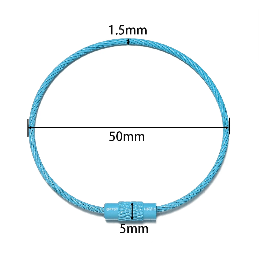 10 teile/los 50mm Eisen Schlüssel Ring Bunte Schlüsselbund – Bild 2