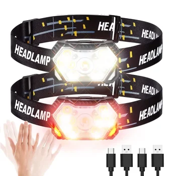 9 Led Starke Licht Scheinwerfer USB Aufladbare Motion Sensor Scheinwerfer Tragbare Angeln Camping Outdoor Kopf