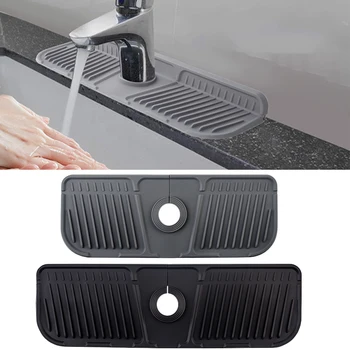 Küche Silikon Wasserhahn Matte Wasserhahn Wasser Catcher Matte Waschbecken Splash Pad Arbeitsplatte Schutz