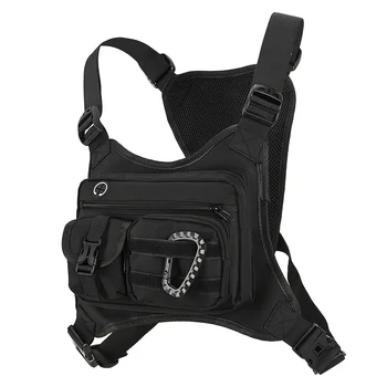 Taktische Outdoor-Brusttasche Unisex Lauf- und Fahrrad-EDC-Weste Workout-Sport-Brustpackung für Männer