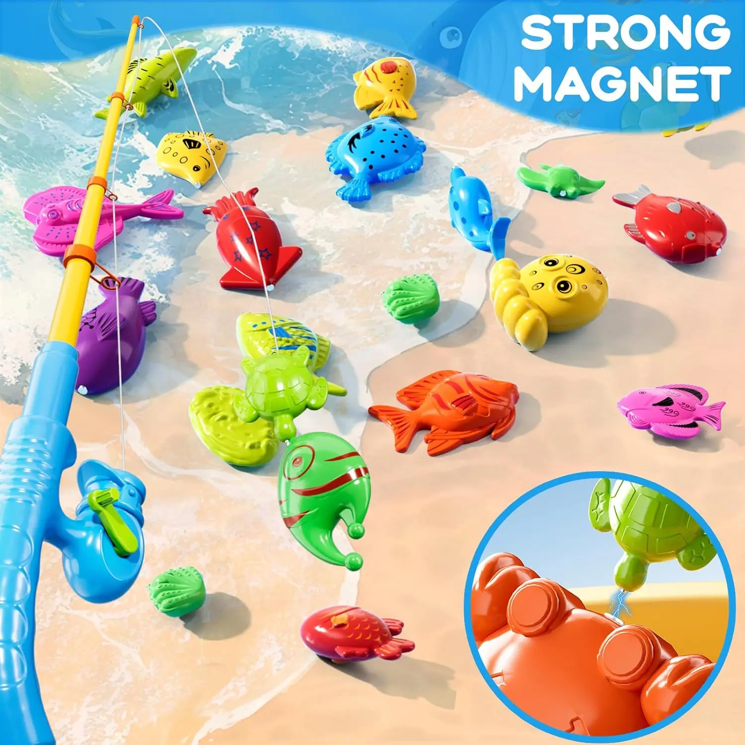 Kinder Badewanne Angeln Spielzeug Schwimmen Baden Pool Wasser – Bild 3