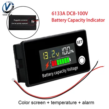 6133a DC8-100V batterie kapazitäts anzeige lcd digitaler leistungs messer blei-säure lithium lebensdauer po4
