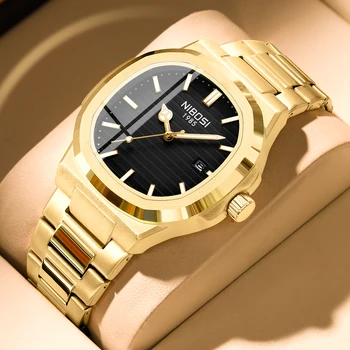 NIBOSI Luxus herren Uhren Wasserdicht Leucht Datum Uhren Sport Platz Männer Uhr Casual Mann Armbanduhr Quarz