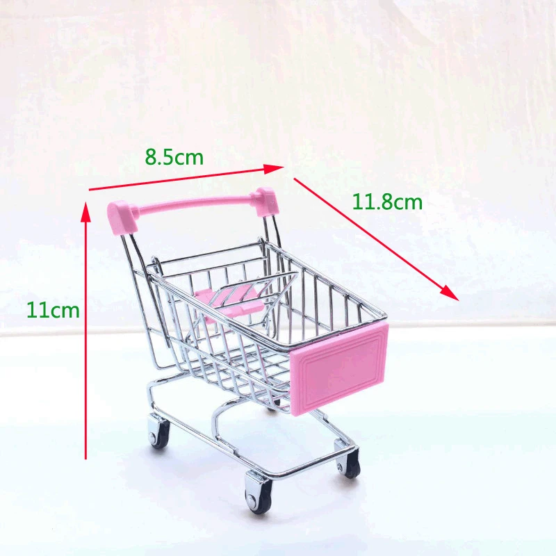 1:48 Mini Supermarkt Einkaufswagen Warenkorb Desktop Modell – Bild 5