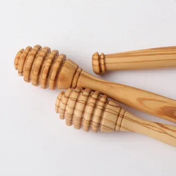 Olivgrüner Honiglöffel aus Holz, Honiglöffel aus Holz für Gläser, Rührlöffel, Löffel, ideal für den Tee