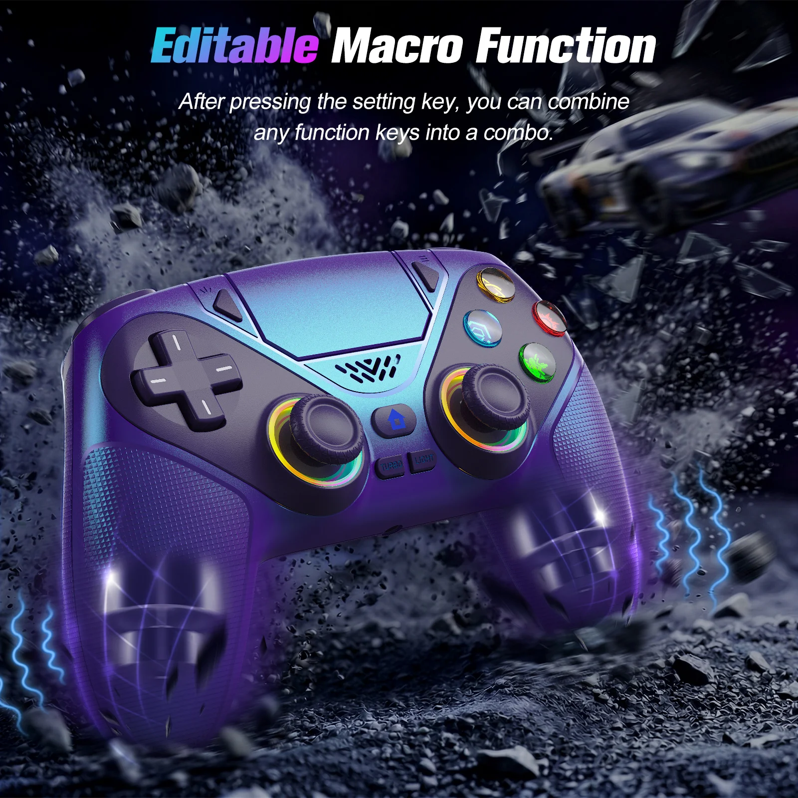 Controller für Playstation 5/PS5/PS5 Pro/Slim/PC, Kabellose – Bild 3