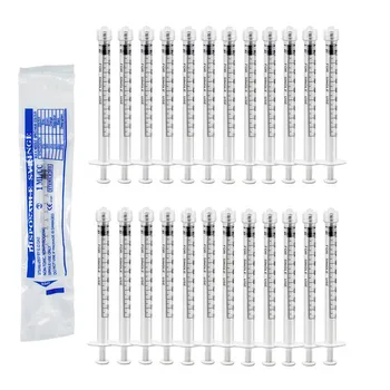 1ml/cc Sterilisierte Einweg-Luer-Lock-Spritzen Einzeln Verpackt Kunststoff-Laborspritzen (100 Stück)