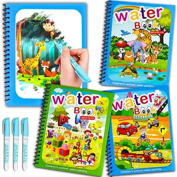 Magisches Buch, Wasserteichnung, Montessori-Spielzeug, wiederverwendbares Malbuch, magisches