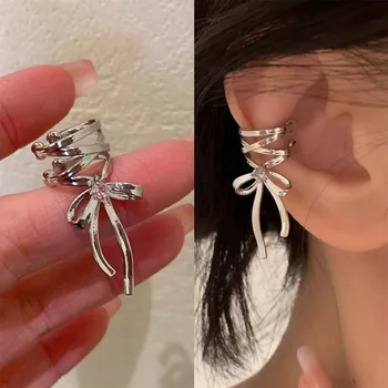 Mädchen Neue Band Ästhetik Ohr Clips Ballett Stil Band Bogen-knoten Ohr Manschette Frauen Koreanische Mode