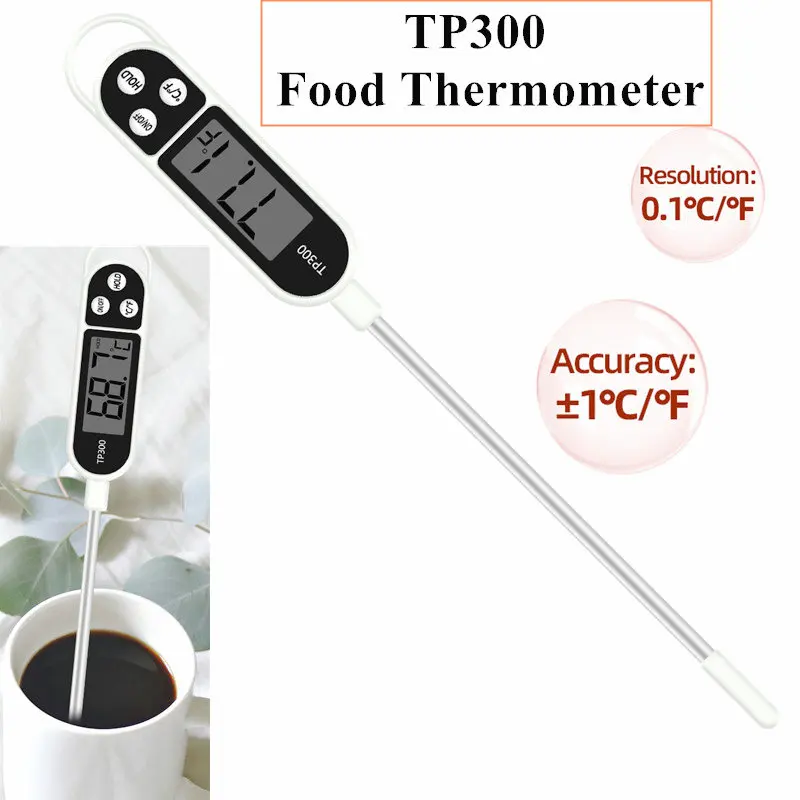 Lebensmittelthermometer TP300 Digitales Küchenthermometer zum