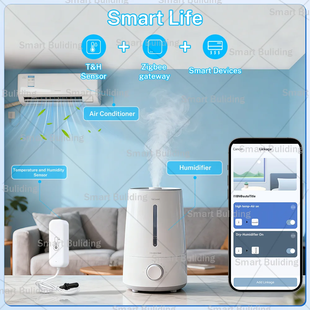 Tuya Zigbee WiFi Temperatur- und Feuchtigkeitssensor mit – Bild 2