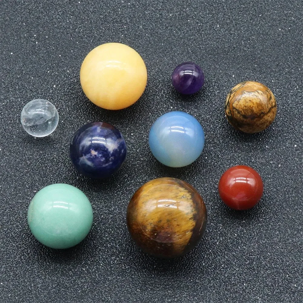 Sonnensystem Naturkristall-Edelstein-Set 9 Planeten – Bild 5