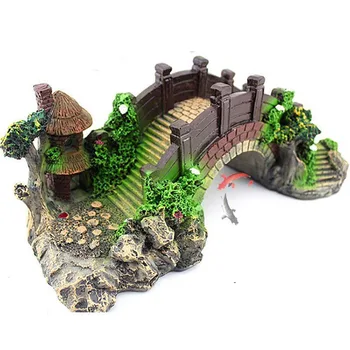 Aquarium Künstliche Brücke Harz Landschaft Dekoration Brücke Aquarium Ausrüstung Zubehör Ornament Höhle