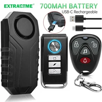 Extractme Motorrad-Einbruchalarm mit Fernbedienung, 113 dB, kabellos, wasserdicht, für Auto, Elektrofahrrad