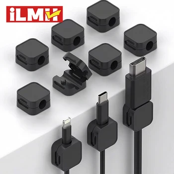 ILMH Nichtmagnetisch Stark ​ Kabelclips Verstellbarer Kabelhalter, Selbstklebender Schreibtisch-Organizer