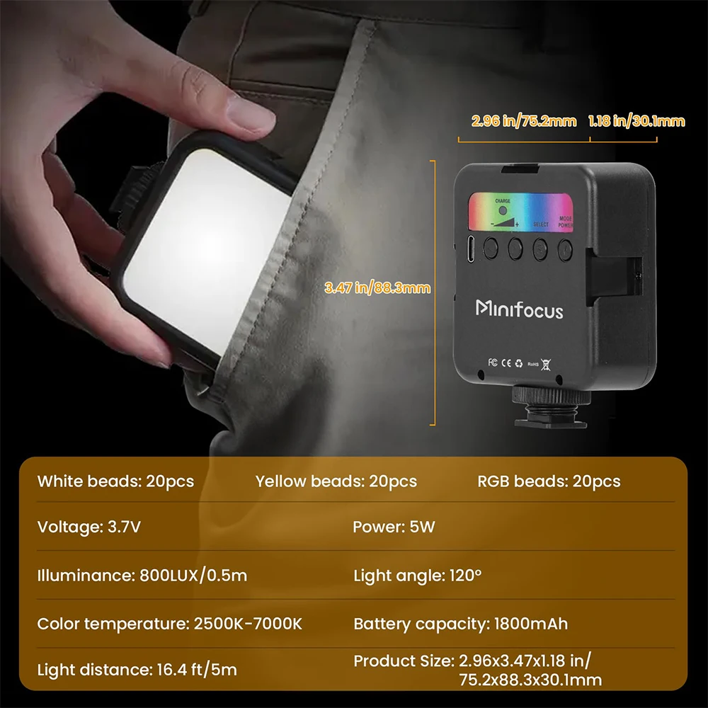 Tasche RGB Füll licht tragbare LED-Licht Video Mini Füll – Bild 2