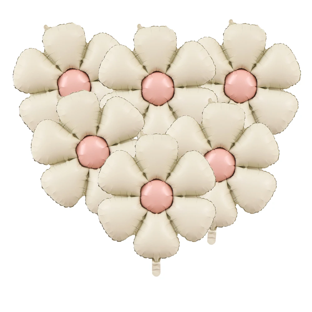 6 stücke 50,5x40 cm Matt Rosa Candy Daisy Ballon Aluminium – Bild 6