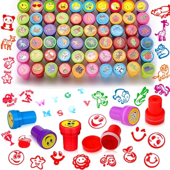 Verschiedene Stempel für Kinder, selbstfärbte Lehrer-Stempel, Partybevorzugung, Kinder, Schatzkiste, Preis