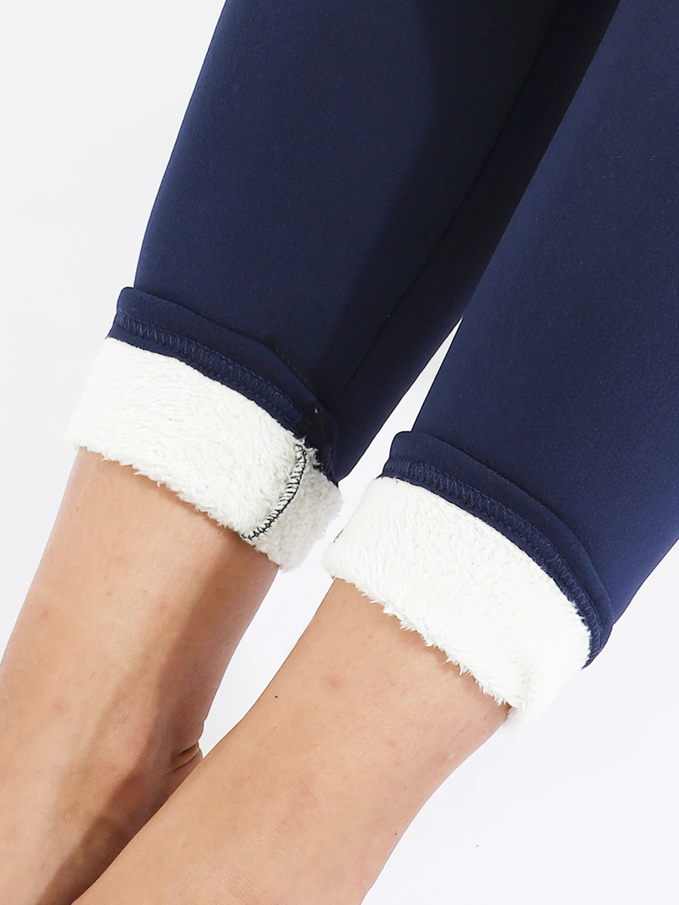Samt-Winter-Leggins für Damen, einfarbig, dicke Hose, warmer – Bild 6