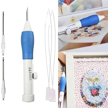 Stickerei Punch Nadel Kit Nähen Werkzeug Set Magie Stickerei Nadel Stift Weben Werkzeug Stricken DIY Nähen