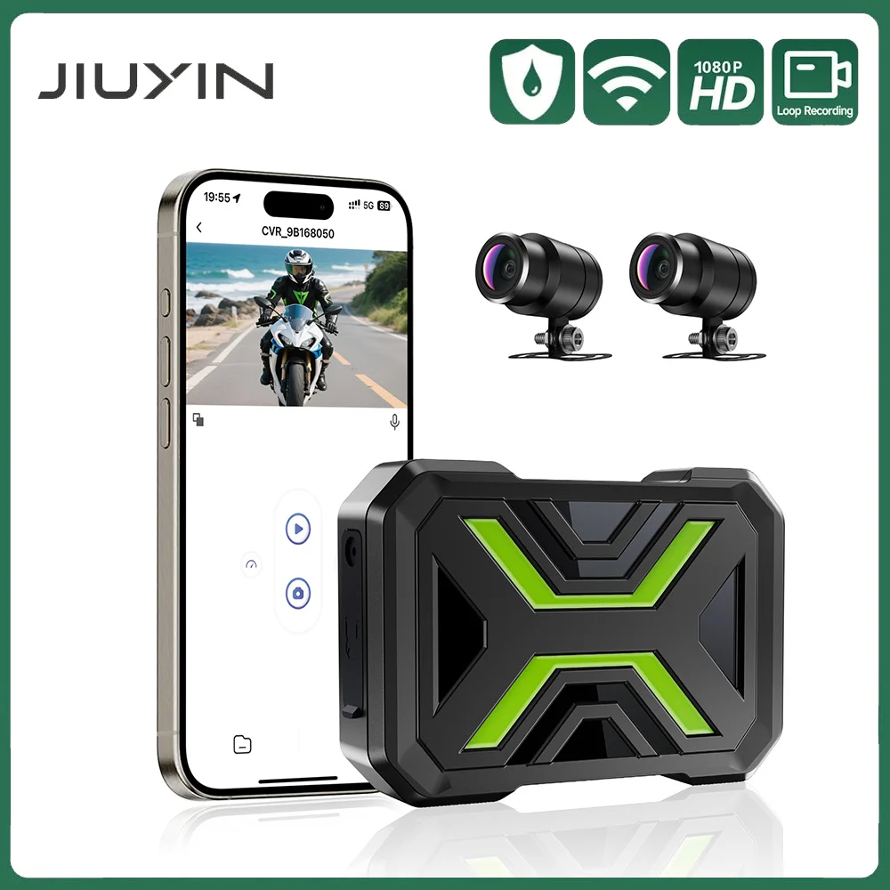 JIUYIN Dual Motorrad DVR 1080P Action Kamera Recorder Vorne