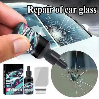 Magisches Windschutzscheiben-Reparaturset - Autoglas-Kratzerentferner für Autos, LKWs und Motorräder