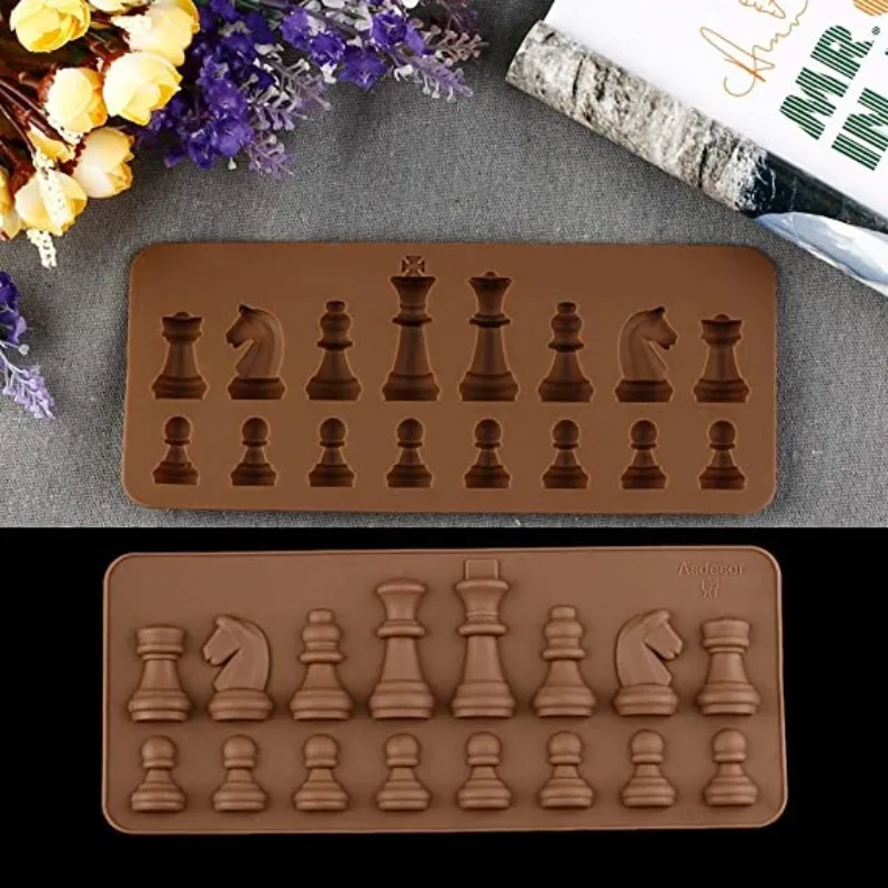 2/1 Pc DIY Kuchen Form Schach Geformt Schokolade Formen – Bild 3
