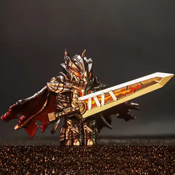 Mittelalterlicher runder Tisch, Ritter, zusammenbauen, kompatible Ziegel, Berserk Guts, Puzzle, Actionfiguren