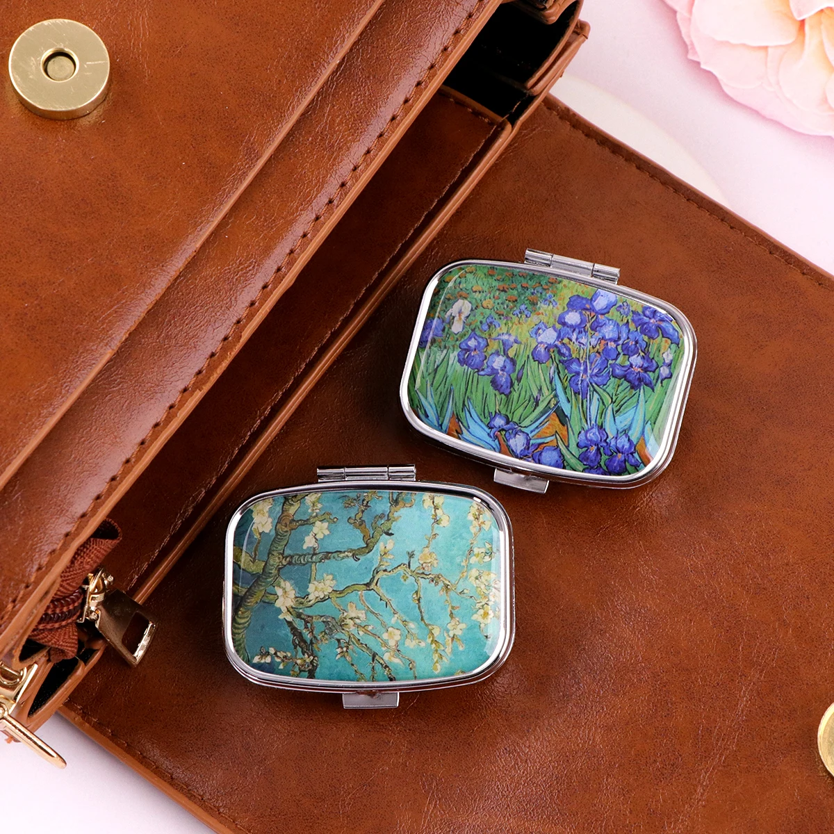 Van Gogh Art Mini-Pillendose mit 2 Fächern – Bild 5