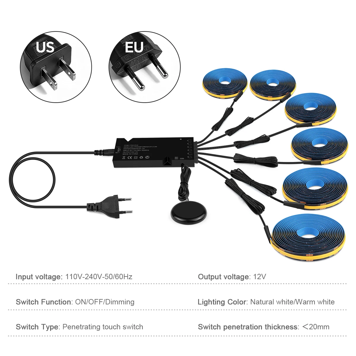 Touch Dimmbare Schwarz PCB LED Streifen Licht COB Band Für – Bild 2