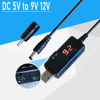 USB Power Boost Line Konverter DC 5V zu 9V 12V Step Up Modul USB Adapter Kabel 5,5mm Stecker für Router Modem