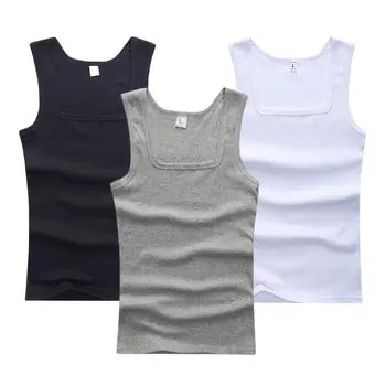 Sommer Männliche kleidung Frauen Grundlegende Elastische tank top Reine Baumwolle Ärmellose männer t-shirt