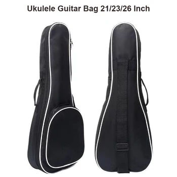 Ukulele-Gitarrentasche, 21/23/26 Zoll, verdicktes, wasserdichtes Oxford-Nylon, einzelne Riemen, mit Baumwolle