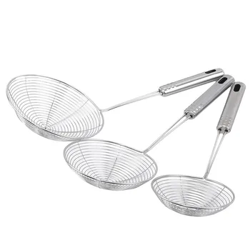 Ovaler Skimmer, Edelstahl-Filter, Netz, Öltopf, Lebensmittelfilter, Kochgeschirr, Sieb, gebratener Filter