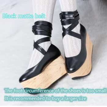 Damen Plateau High Heel Pumps Sandalen Kreuzriemen Lolita Cosplay Creepers Japanische Harajuku Schuhe
