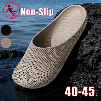 Slip-On Arbeitsclogs für Herren Sommer Atmungsaktive Rutschfeste Küchensicherheitsschuhe Leichte