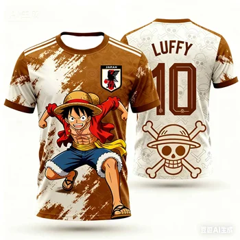2026 Japan One Piece Luffy Fußballtrikot T-Shirt Kinder-Fußball-Spezialtrikot-Set Erwachsene Herren