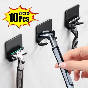 Bad Rasierer Halter Lagerung Haken Wand Männer Rasieren Rasierer Regal Schlag Rasiermesser Rack Zubehör
