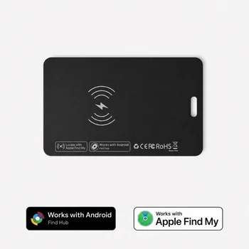 1er-Pack Wallet Tracker Karte, wiederaufladbarer ultradünner Gegenstandfinder, kompatibel mit iOS & Android