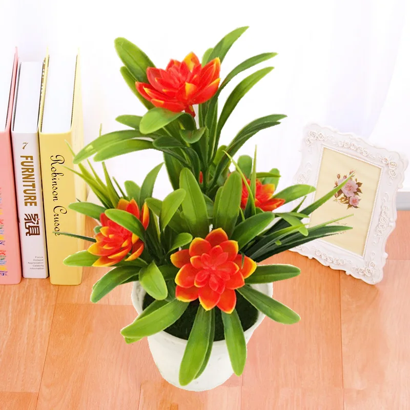 Künstliche Blumen Blumentopf Simulieren Gefälschte Kunststoff – Bild 3