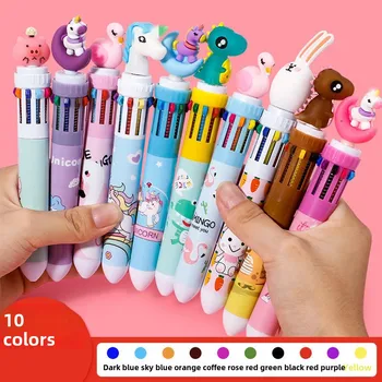 10 Farben Cartoon-Stift für Kinder, Geschenke, Geburtstagsfeier, Kinderpreise, Weihnachten, Hochzeit