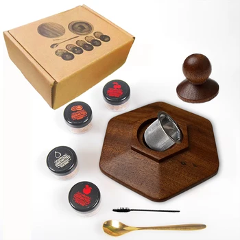 Räucher-Set mit Glasplatte, Cocktail-Räucher-Set mit 4 Holzspäne, Barkeeper-Zubehör für Whisky-Getränke