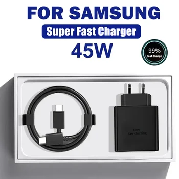 45W PD Superschnelles Ladegerät für Samsung Galaxy S24 Ultra S23 S22 S21 Plus Note10 A54 A34 5A Schnellladung
